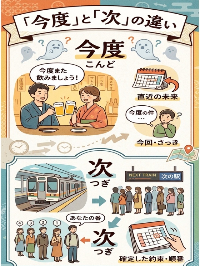 「今度」と「次」の違い。あいまいで不思議な言葉のニュアンス**
