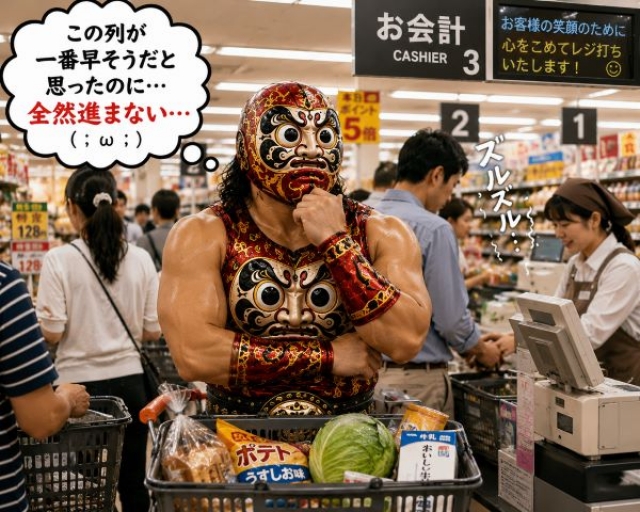 レジ待ち！